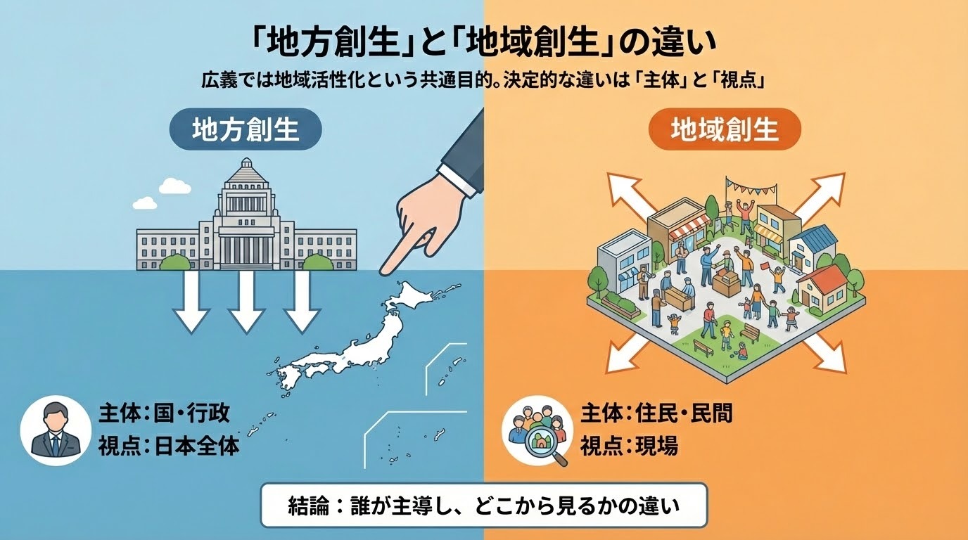 「地方創生」と「地域創生」の違い